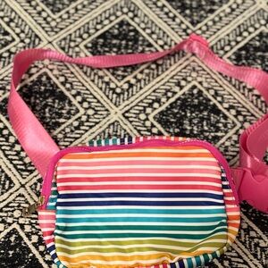 Colorful Striped Mary Square Fanny Pack